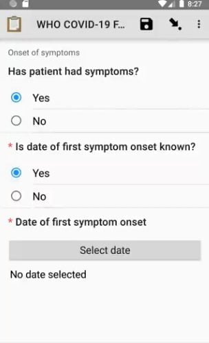 ODK Collect- symptoms