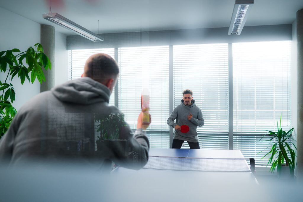 employee benefits include ping pong and social room